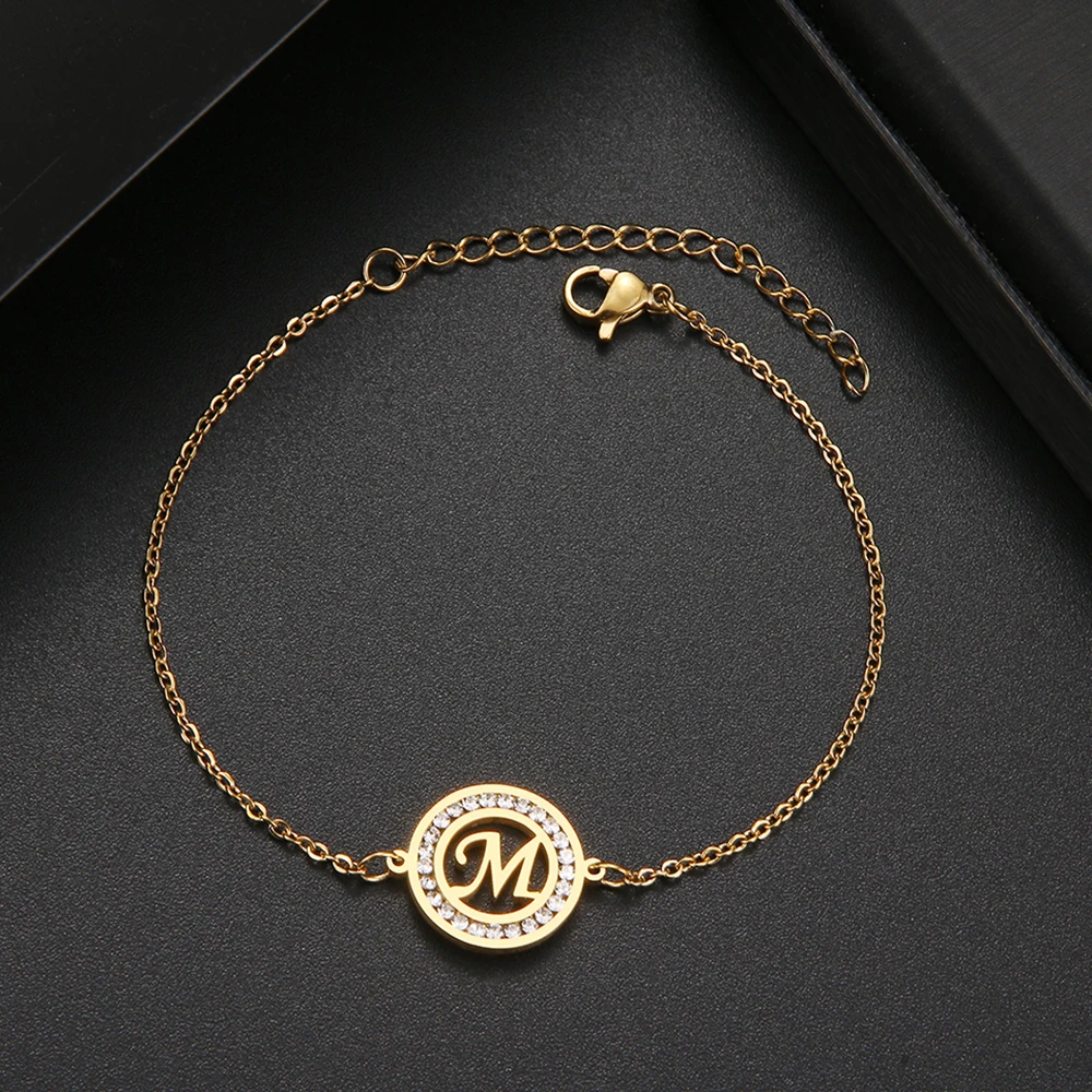 316L Stainless Steel Bracelet With Letter A-Z Fashion Initial Alphabet Charms Bracelets For Women Fashion Girls Gifts 316L Stainless Steel Bracelet With Letter A-Z Fashion Initial Alphabet Charms Bracelets For Women Fashion Girls Gifts