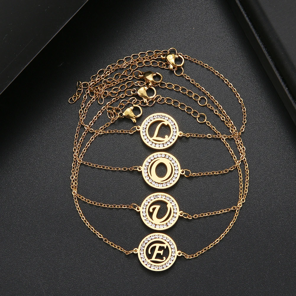 316L Stainless Steel Bracelet With Letter A-Z Fashion Initial Alphabet Charms Bracelets For Women Fashion Girls Gifts 316L Stainless Steel Bracelet With Letter A-Z Fashion Initial Alphabet Charms Bracelets For Women Fashion Girls Gifts
