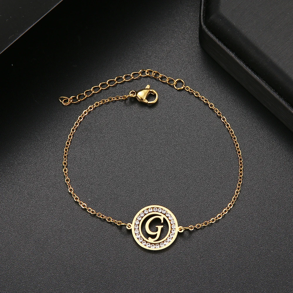 316L Stainless Steel Bracelet With Letter A-Z Fashion Initial Alphabet Charms Bracelets For Women Fashion Girls Gifts 316L Stainless Steel Bracelet With Letter A-Z Fashion Initial Alphabet Charms Bracelets For Women Fashion Girls Gifts