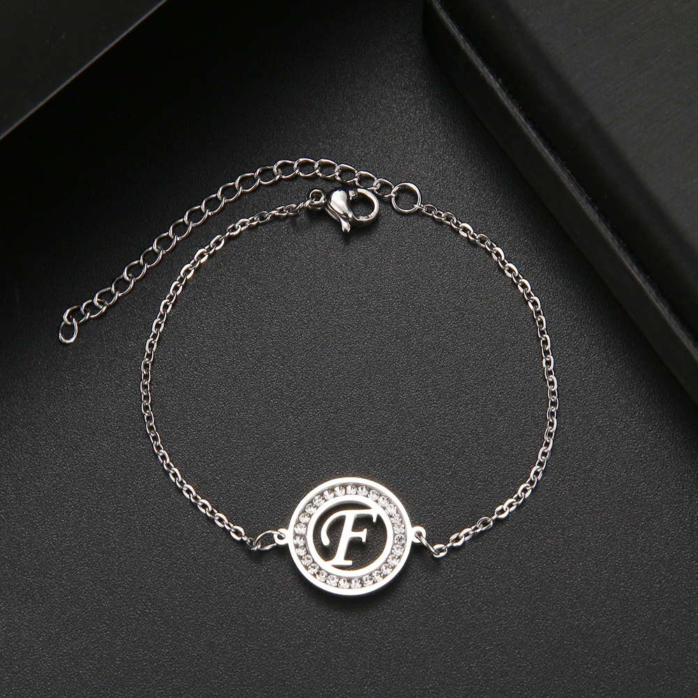 316L Stainless Steel Bracelet With Letter A-Z Fashion Initial Alphabet Charms Bracelets For Women Fashion Girls Gifts 316L Stainless Steel Bracelet With Letter A-Z Fashion Initial Alphabet Charms Bracelets For Women Fashion Girls Gifts