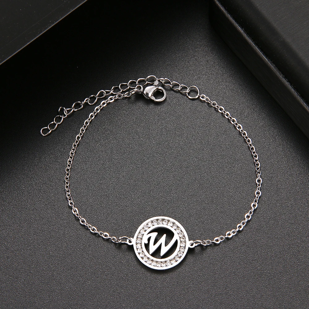 316L Stainless Steel Bracelet With Letter A-Z Fashion Initial Alphabet Charms Bracelets For Women Fashion Girls Gifts 316L Stainless Steel Bracelet With Letter A-Z Fashion Initial Alphabet Charms Bracelets For Women Fashion Girls Gifts