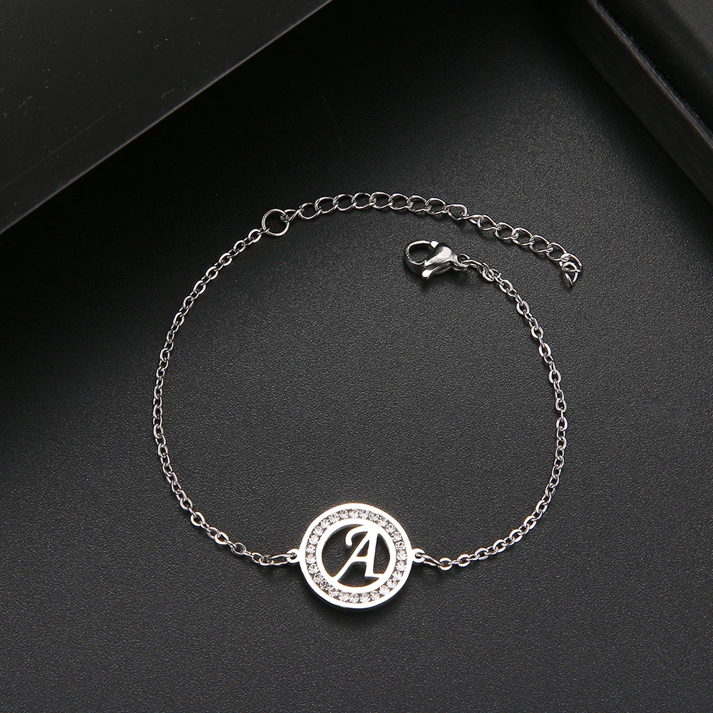 316L Stainless Steel Bracelet With Letter A-Z Fashion Initial Alphabet Charms Bracelets For Women Fashion Girls Gifts 316L Stainless Steel Bracelet With Letter A-Z Fashion Initial Alphabet Charms Bracelets For Women Fashion Girls Gifts