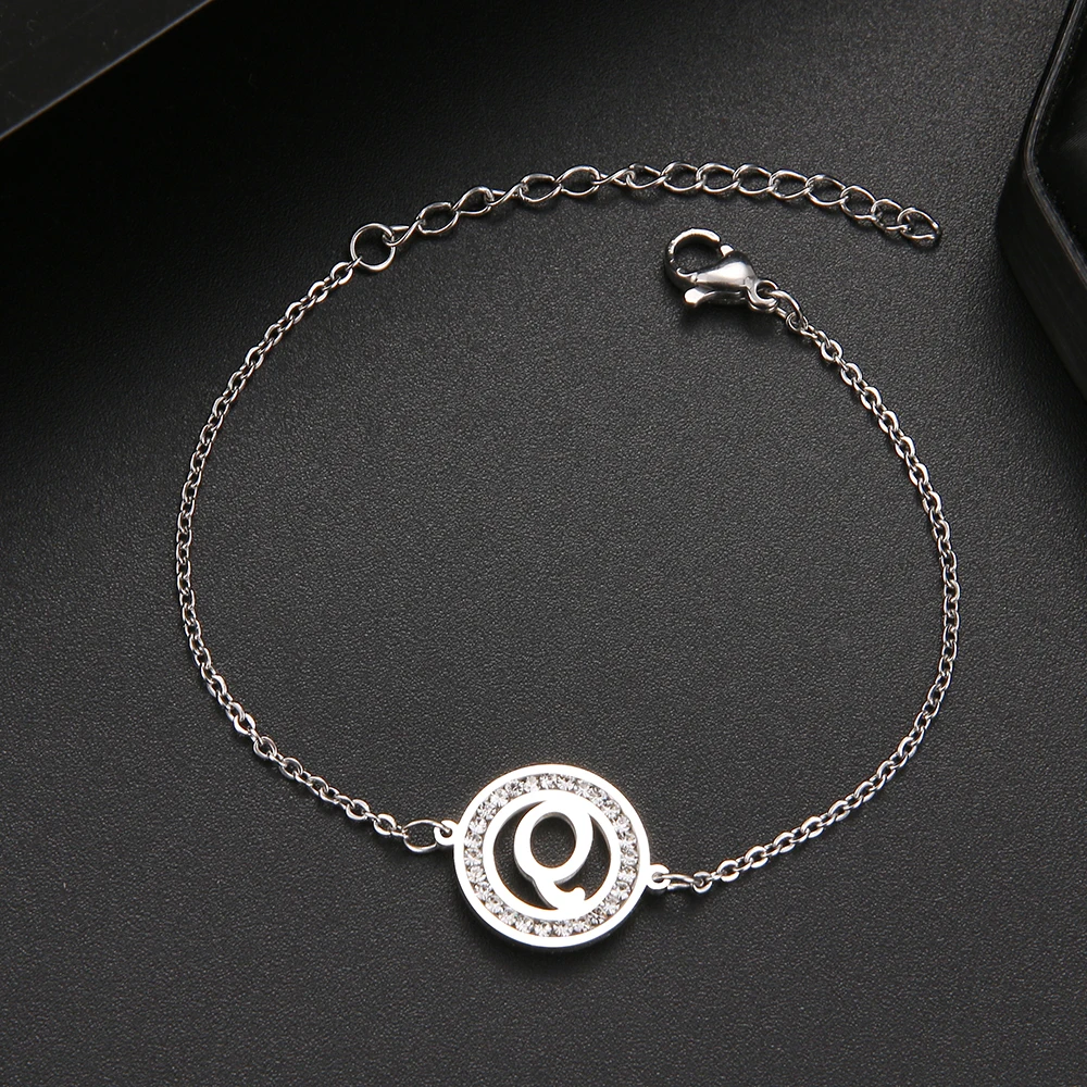 316L Stainless Steel Bracelet With Letter A-Z Fashion Initial Alphabet Charms Bracelets For Women Fashion Girls Gifts 316L Stainless Steel Bracelet With Letter A-Z Fashion Initial Alphabet Charms Bracelets For Women Fashion Girls Gifts