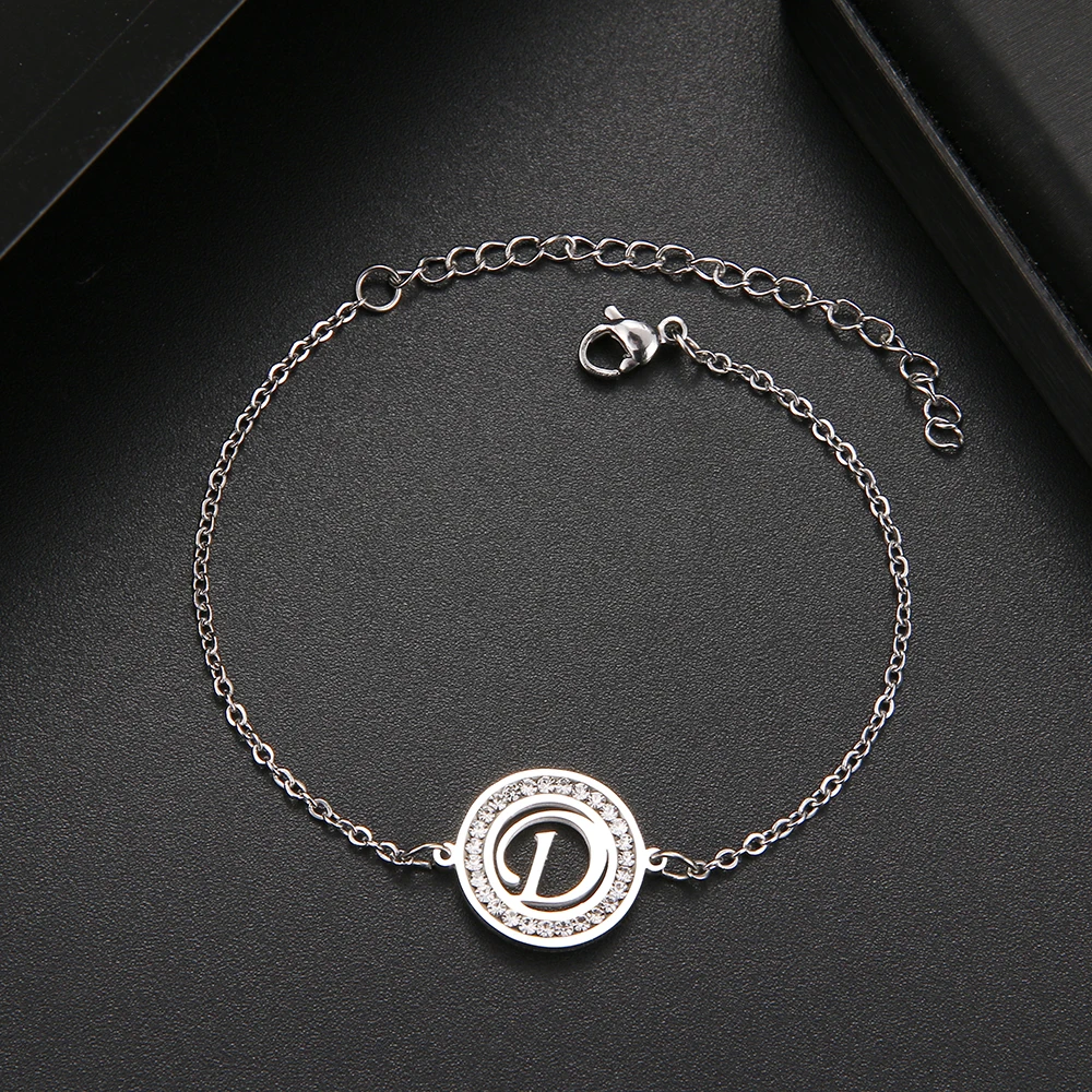 316L Stainless Steel Bracelet With Letter A-Z Fashion Initial Alphabet Charms Bracelets For Women Fashion Girls Gifts 316L Stainless Steel Bracelet With Letter A-Z Fashion Initial Alphabet Charms Bracelets For Women Fashion Girls Gifts