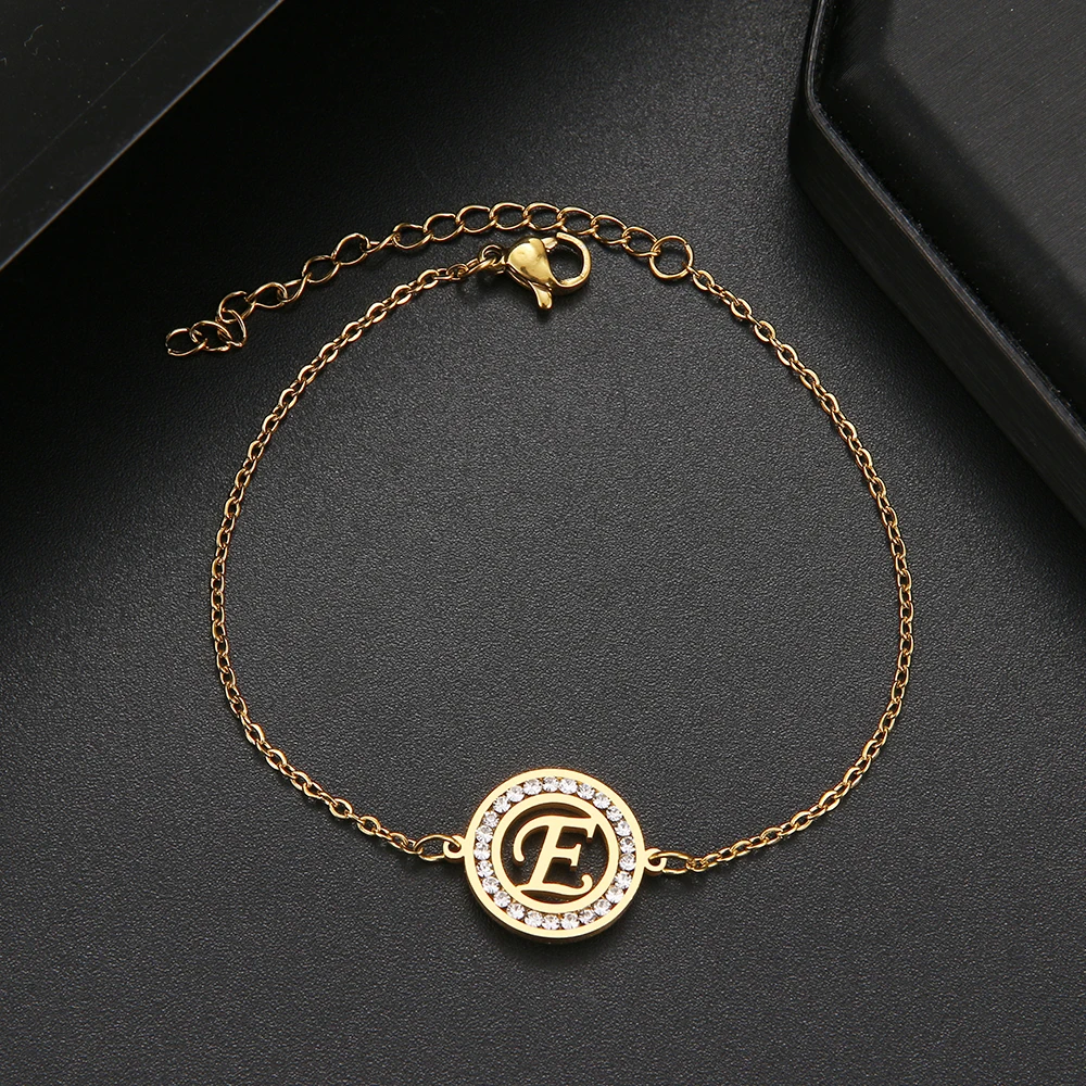 316L Stainless Steel Bracelet With Letter A-Z Fashion Initial Alphabet Charms Bracelets For Women Fashion Girls Gifts 316L Stainless Steel Bracelet With Letter A-Z Fashion Initial Alphabet Charms Bracelets For Women Fashion Girls Gifts