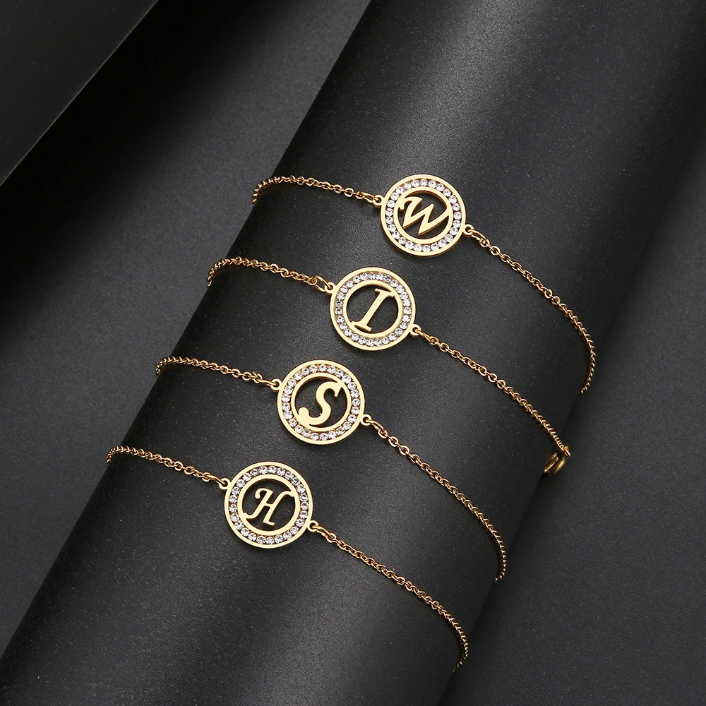 316L Stainless Steel Bracelet With Letter A-Z Fashion Initial Alphabet Charms Bracelets For Women Fashion Girls Gifts 316L Stainless Steel Bracelet With Letter A-Z Fashion Initial Alphabet Charms Bracelets For Women Fashion Girls Gifts