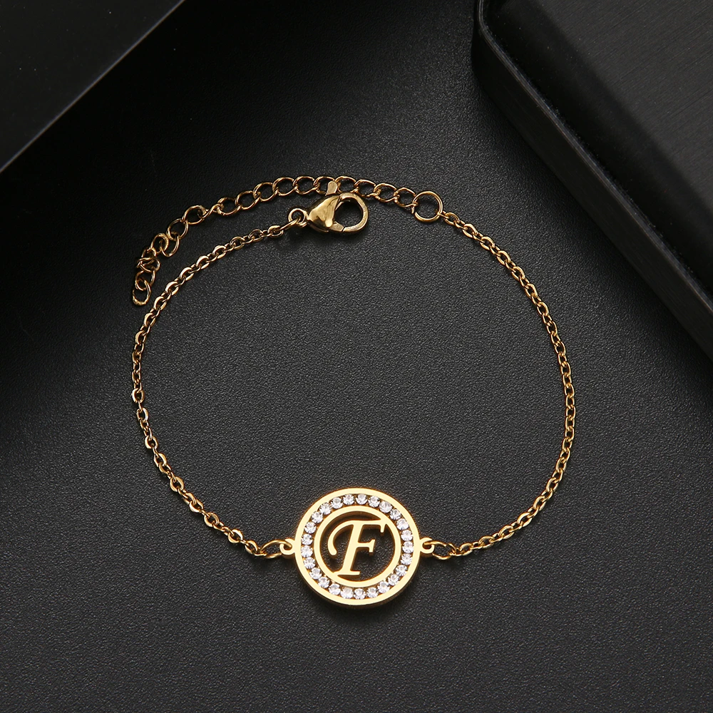 316L Stainless Steel Bracelet With Letter A-Z Fashion Initial Alphabet Charms Bracelets For Women Fashion Girls Gifts 316L Stainless Steel Bracelet With Letter A-Z Fashion Initial Alphabet Charms Bracelets For Women Fashion Girls Gifts