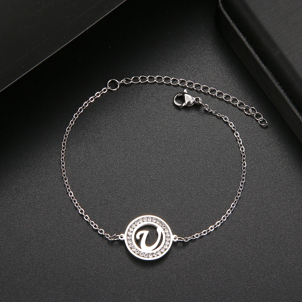 316L Stainless Steel Bracelet With Letter A-Z Fashion Initial Alphabet Charms Bracelets For Women Fashion Girls Gifts 316L Stainless Steel Bracelet With Letter A-Z Fashion Initial Alphabet Charms Bracelets For Women Fashion Girls Gifts