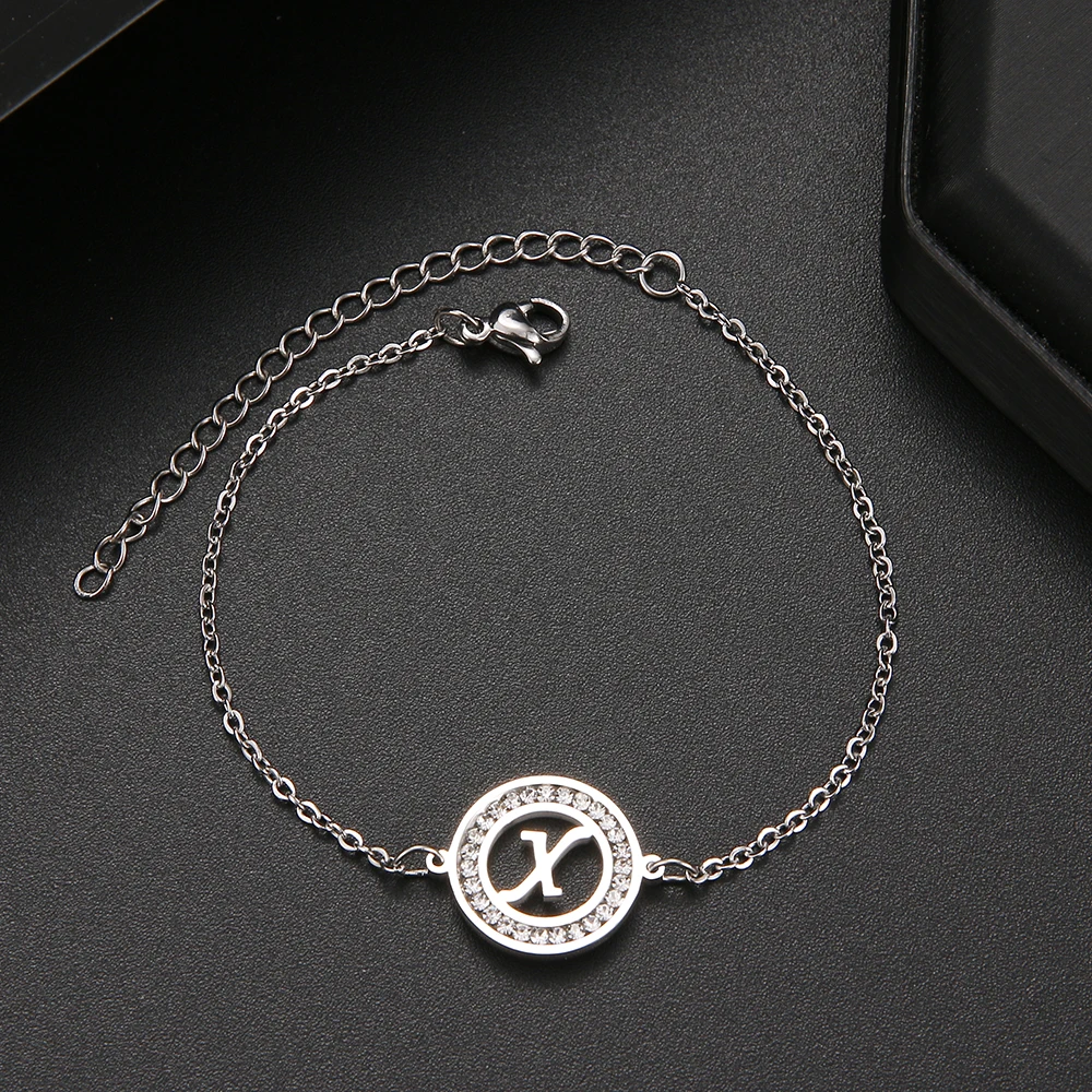 316L Stainless Steel Bracelet With Letter A-Z Fashion Initial Alphabet Charms Bracelets For Women Fashion Girls Gifts 316L Stainless Steel Bracelet With Letter A-Z Fashion Initial Alphabet Charms Bracelets For Women Fashion Girls Gifts