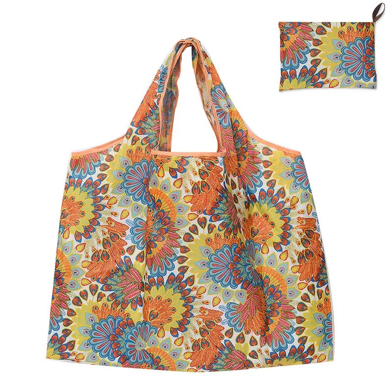 Versatile Folding Shopping Bag, Large Capacity Travel Tote Bag, Fashion Reusable Grocery Bag