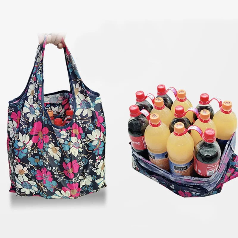 Versatile Folding Shopping Bag, Large Capacity Travel Tote Bag, Fashion Reusable Grocery Bag