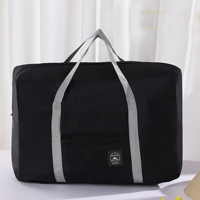 Travel Bags Women's Stock Bags New Nylon Foldable Portable Handbags WaterProof Luggage Storage Bags Tote Organizer for Clothing