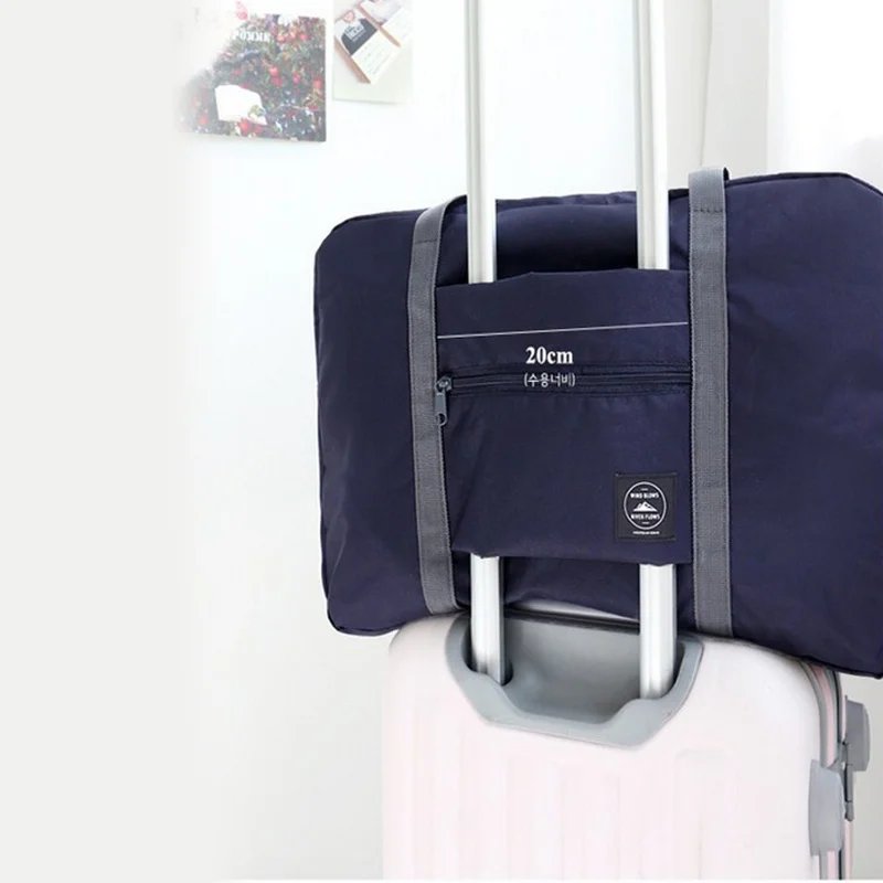 Travel Bags Women's Stock Bags New Nylon Foldable Portable Handbags WaterProof Luggage Storage Bags Tote Organizer for Clothing