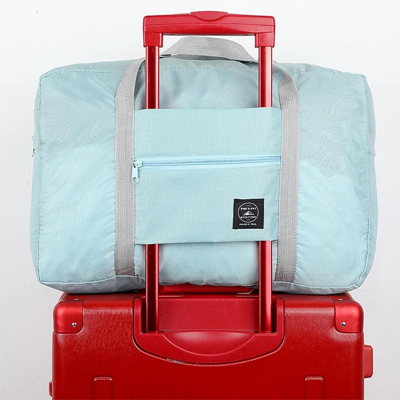Travel Bags Women's Stock Bags New Nylon Foldable Portable Handbags WaterProof Luggage Storage Bags Tote Organizer for Clothing