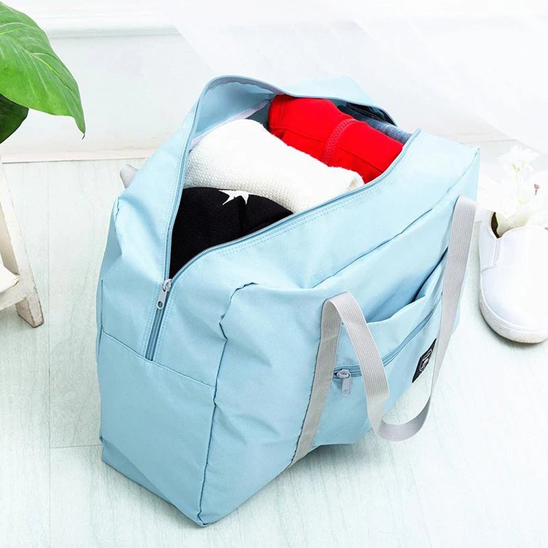 Travel Bags Women's Stock Bags New Nylon Foldable Portable Handbags WaterProof Luggage Storage Bags Tote Organizer for Clothing