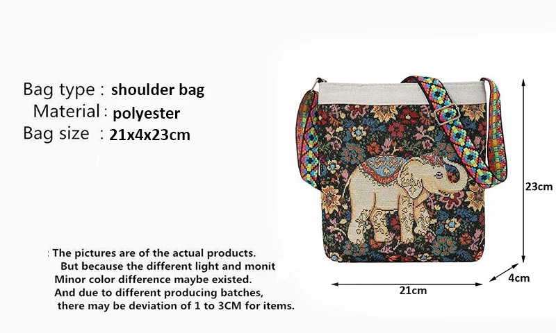 Embroidered Elephant Handheld Bag Women New Retro Large Capacity Crossbody Bag Nylon Knitted Casual Portable Handbag Embroidered Elephant Handheld Bag Women New Retro Large Capacity Crossbody Bag Nylon Knitted Casual Portable Handbag