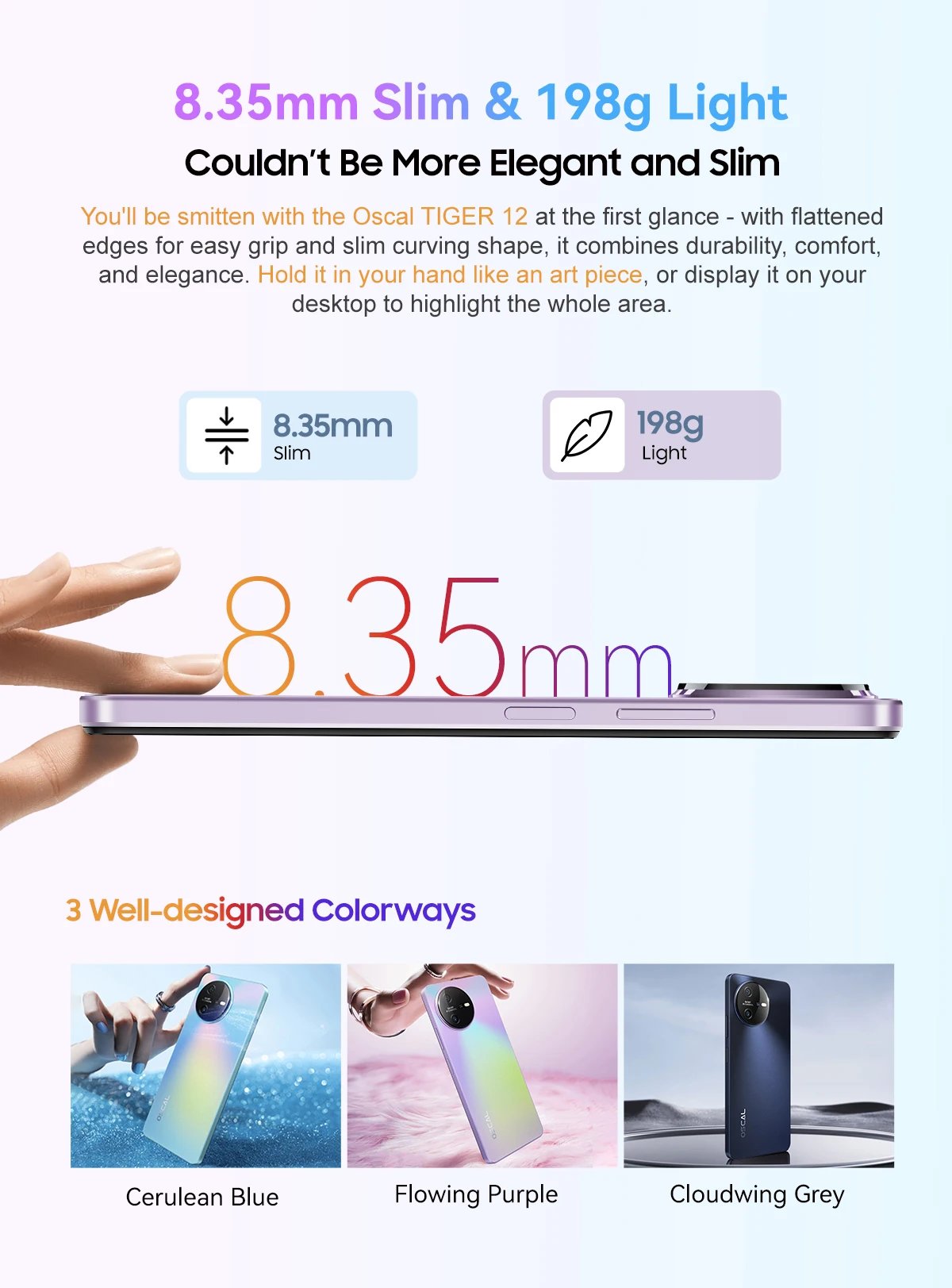 [World Premiere] OSCAL TIGER 12 Smartphone Android13 Helio G99 6.78'' 120Hz 2.4K Display Cell Phone 24GB 256GB 64MP Mobile Phone