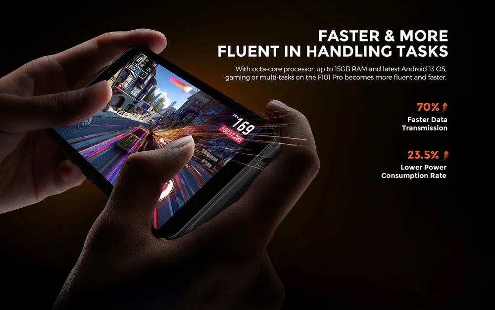 Fossibot F101Pro Rugged Smartphone 15GB+128GB Android 13 IP68 Waterproof Mobile Phone 10600mAh NFC Cell Phone Global Version Fossibot F101Pro Rugged Smartphone 15GB+128GB Android 13 IP68 Waterproof Mobile Phone 10600mAh NFC Cell Phone Global Version