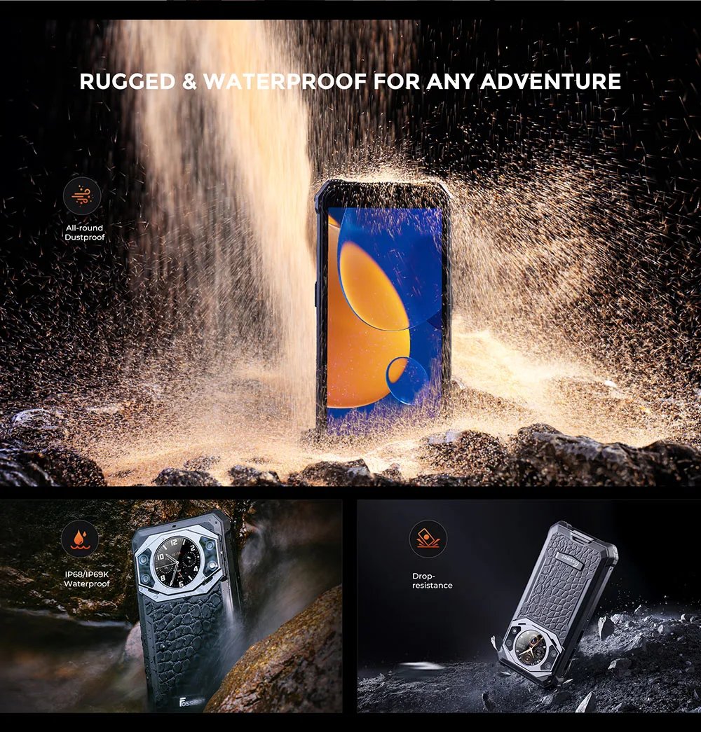 Fossibot F101Pro Rugged Smartphone 15GB+128GB Android 13 IP68 Waterproof Mobile Phone 10600mAh NFC Cell Phone Global Version Fossibot F101Pro Rugged Smartphone 15GB+128GB Android 13 IP68 Waterproof Mobile Phone 10600mAh NFC Cell Phone Global Version