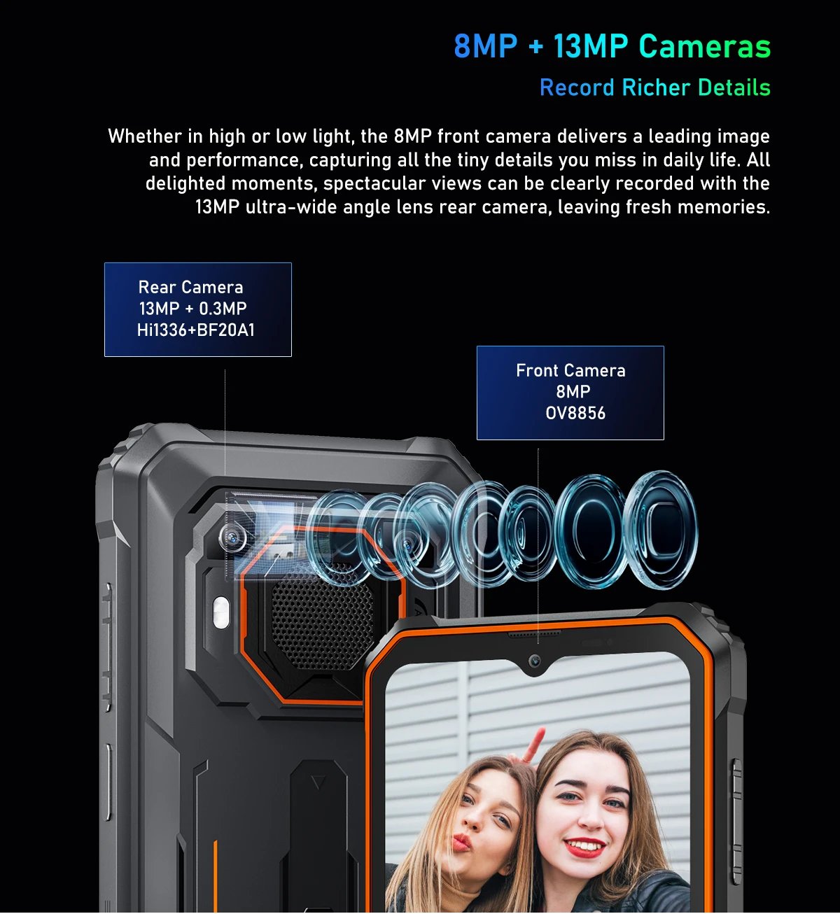 Blackview BV6200 Pro Rugged Phone Android 13 6.56'' Helio P35, 4GB+128GB Smartphone 13000mAh With 18W Fast Charge NFC Cell Phone