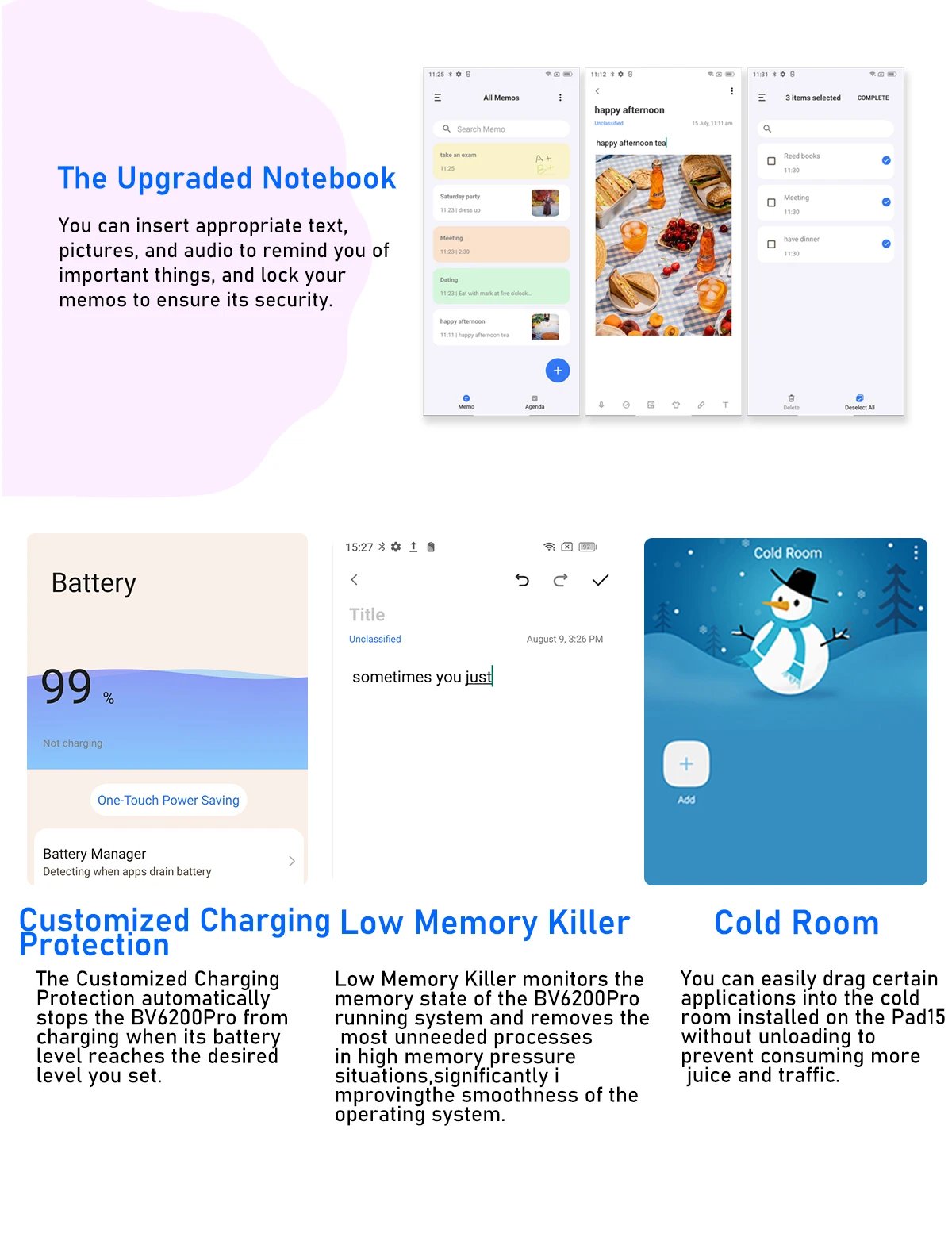 Blackview BV6200 Pro Rugged Phone Android 13 6.56'' Helio P35, 4GB+128GB Smartphone 13000mAh With 18W Fast Charge NFC Cell Phone