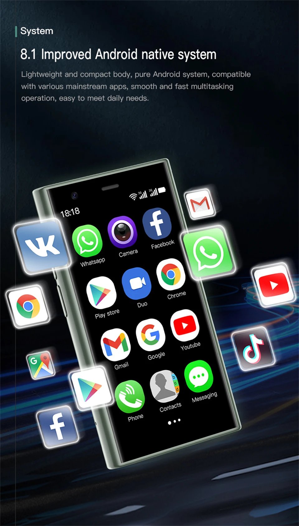 SOYES S23 Pro Mini Smartphone Android 8.1 Dual SIM Standby 3.0Inch HD 3G Mobile Phone 2GB+16GB 1000mAh Small Original Cell Phone SOYES S23 Pro Mini Smartphone Android 8.1 Dual SIM Standby 3.0Inch HD 3G Mobile Phone 2GB+16GB 1000mAh Small Original Cell Phone