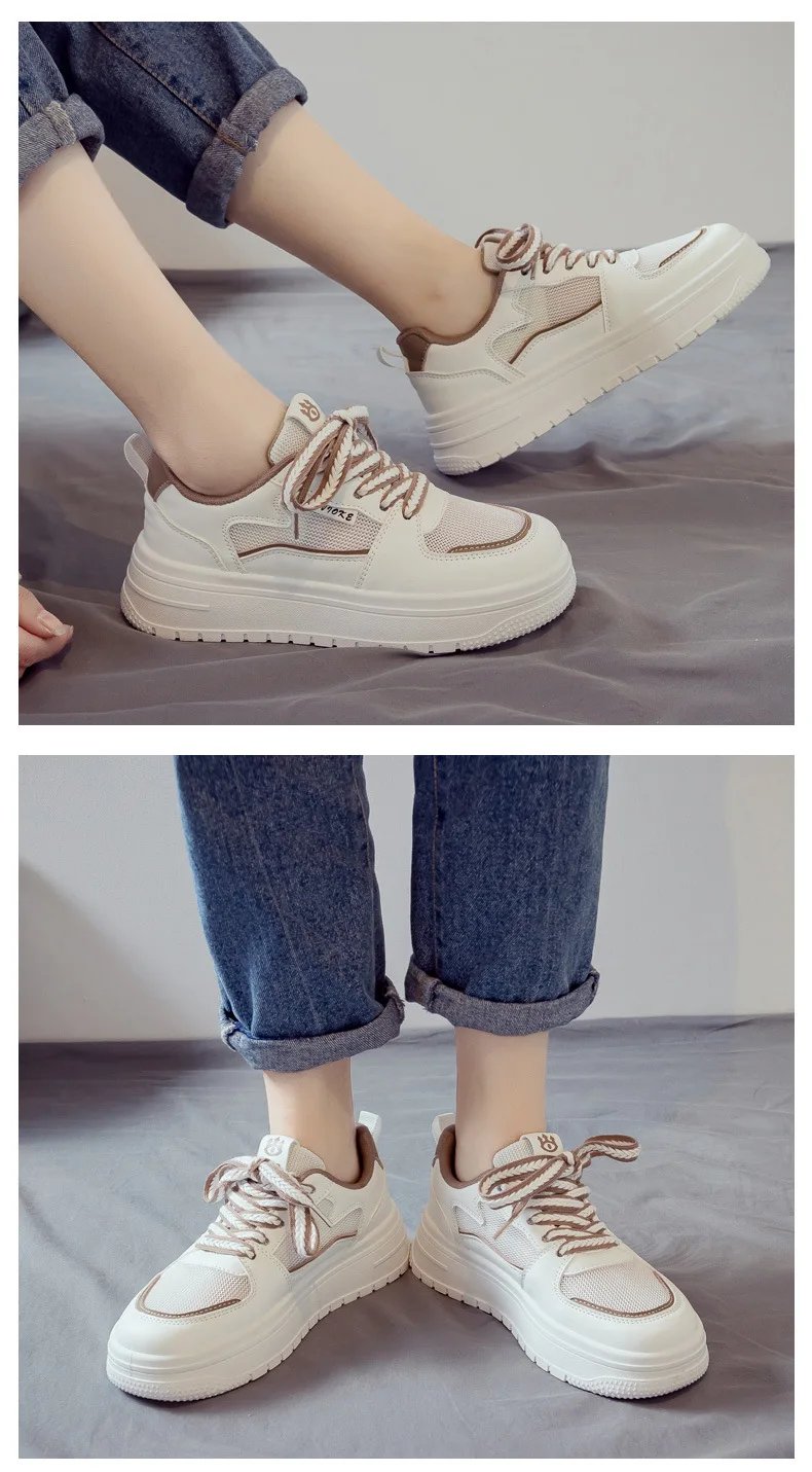 Designer Platform Running Sneakers Women  Tennis shoes Woman Walking Chunky Sneakers white Casual Slip on Vulcanized Shoes