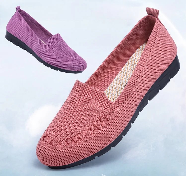 New Mesh Breathable Sneakers Women Breathable Light Slip on Flat Casual Shoes Ladies Loafers Socks Shoes Women Zapatillas Mujer