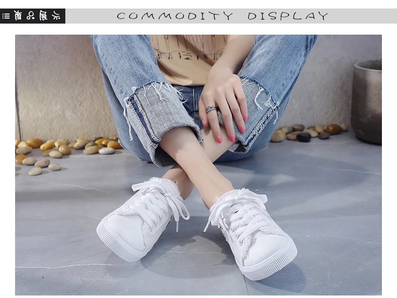 New 2023 Spring Summer Women Canvas Shoes flat sneakers women casual shoes low upper lace up white shoes