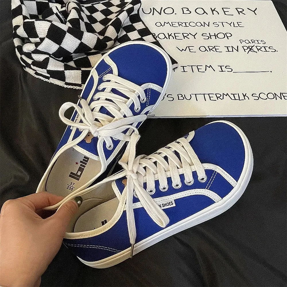 Designer Canvas Shoes Women Low Top Sneakers Wide Toe Lace Up Trainers Shoes Brand Girls Red Blue Sneakers Girls Tenis Plimsolls Designer Canvas Shoes Women Low Top Sneakers Wide Toe Lace Up Trainers Shoes Brand Girls Red Blue Sneakers Girls Tenis Plimsolls