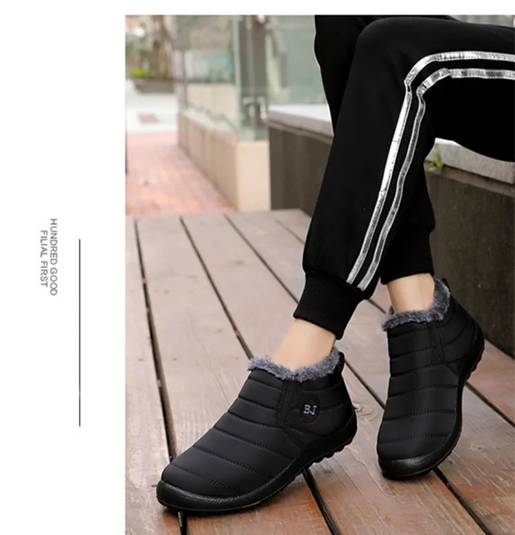 Sneakers Winter 2022 Women Waterproof Shoes Comfortable Platform Shoes Walking Platform Sneakers Ankle Black Mujer Shoes Woman