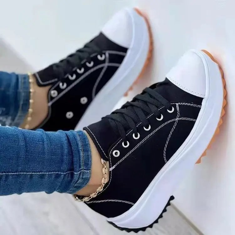 2024 New Fashion Summer Women Casual Shoes Plus Size Sneakers For Women Platform Sport Shoes Female Lace up Tennis Shoes Size 43