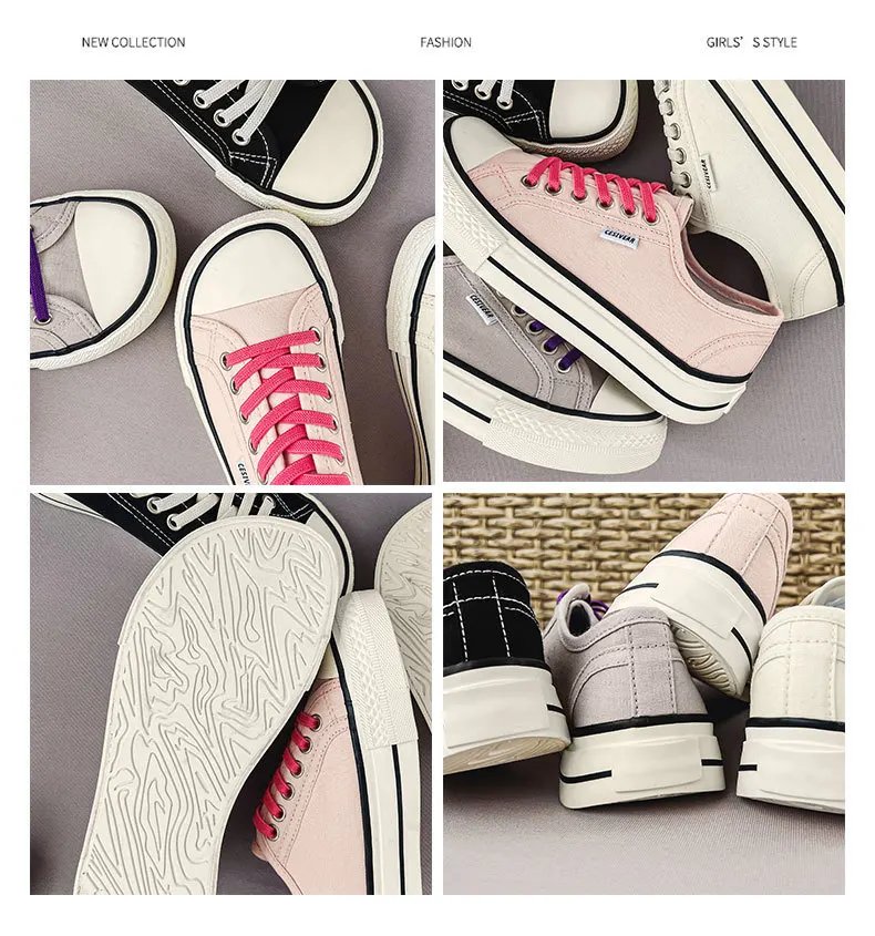 Zapatos De Mujer Tendencia Woman Platform Sneakers Women Casual Canvas Shoe Breathable Sneakers Fashion Skateboard Shoe
