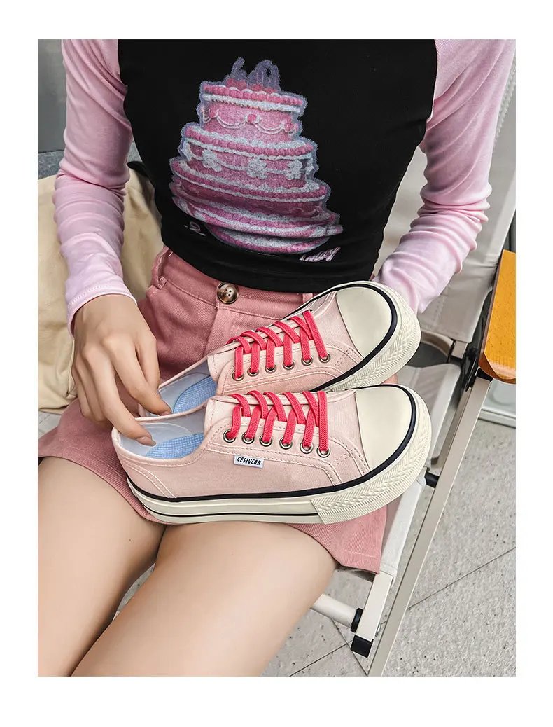 Zapatos De Mujer Tendencia Woman Platform Sneakers Women Casual Canvas Shoe Breathable Sneakers Fashion Skateboard Shoe
