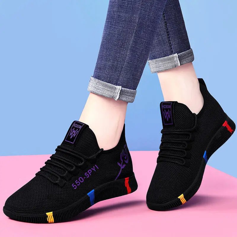 Shoes Sports casual for Women Outdoor Tennis Shoes Lightweight Non-slip Breathable Sneakers Soft Walking Shoes Zapatillas Mujer