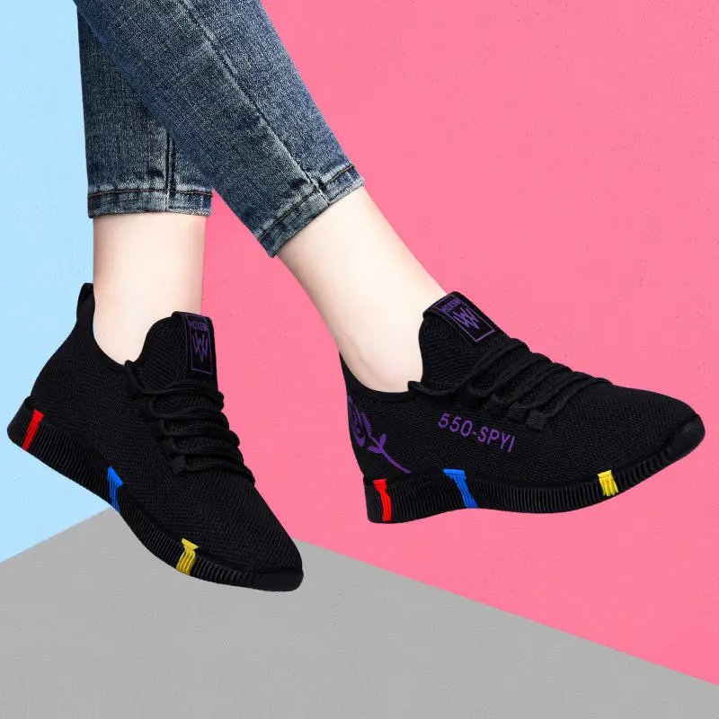 Shoes Sports casual for Women Outdoor Tennis Shoes Lightweight Non-slip Breathable Sneakers Soft Walking Shoes Zapatillas Mujer