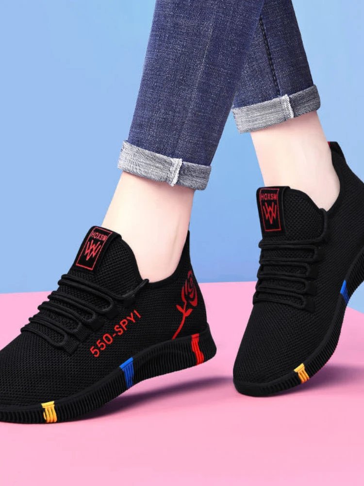 Shoes Sports casual for Women Outdoor Tennis Shoes Lightweight Non-slip Breathable Sneakers Soft Walking Shoes Zapatillas Mujer