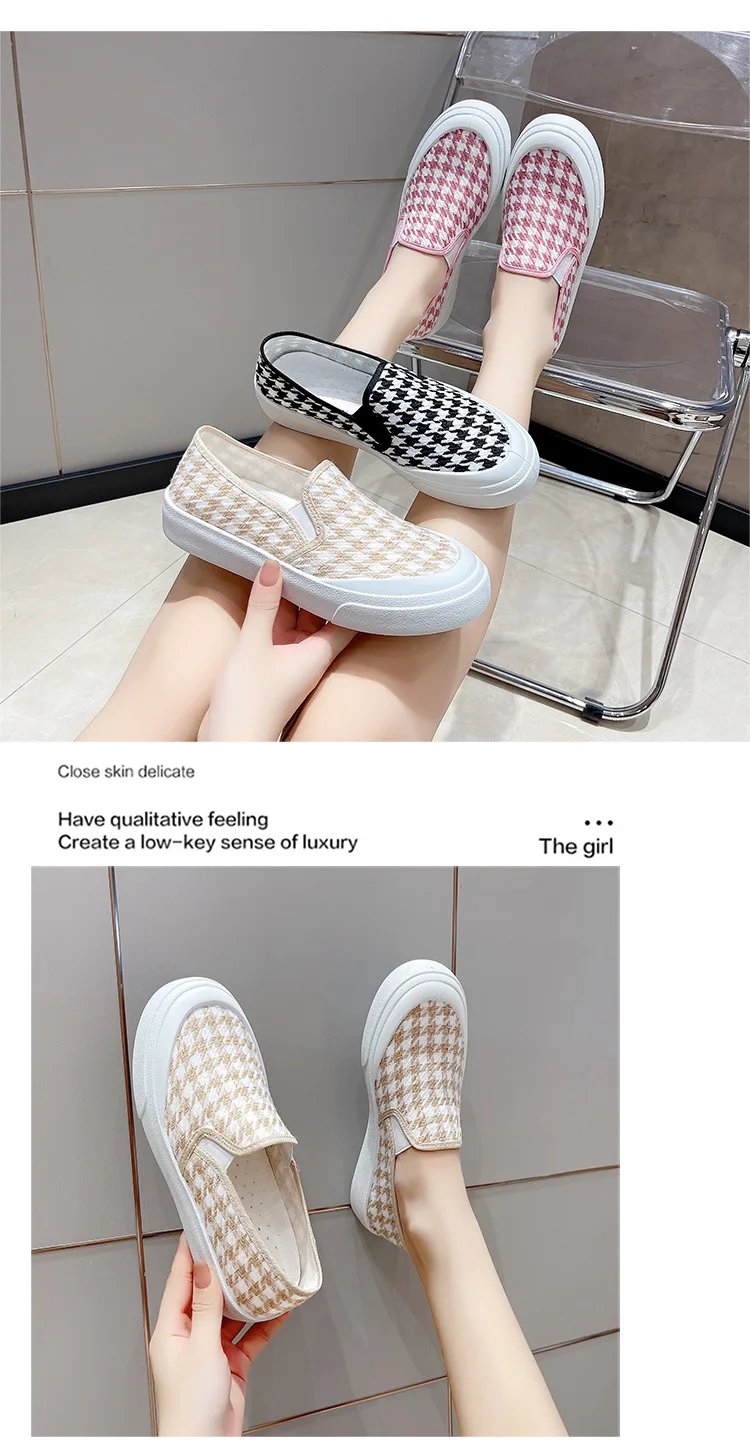 Beijing Shoes Breathable Cloth Vulcanized Shoes Female Sports Flats Loafers 2023 Autumn Womens Comfortable Canvas Single Shoes