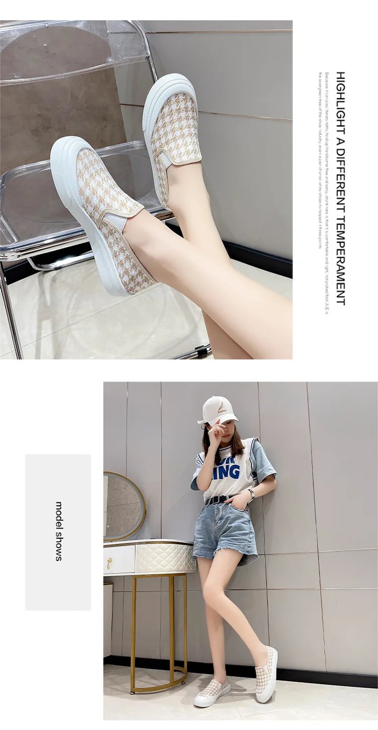 Beijing Shoes Breathable Cloth Vulcanized Shoes Female Sports Flats Loafers 2023 Autumn Womens Comfortable Canvas Single Shoes