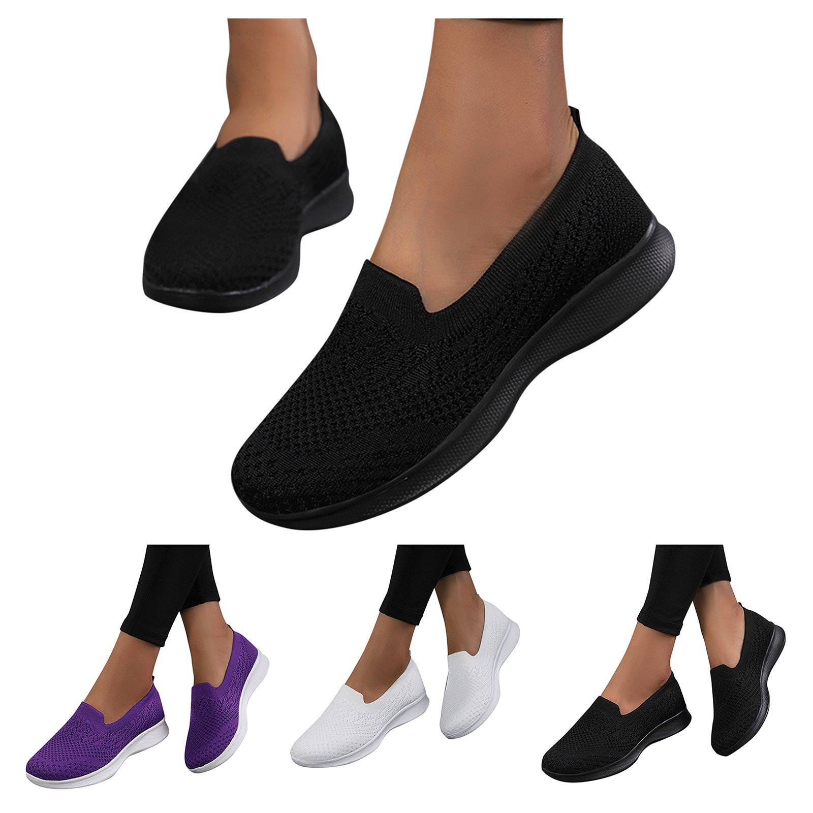 Women Sneakers Summer Outdoor Breathable Casual Walking Shoes  Loafers Chunky Sneakers Slip On Lady Vulcanized Shoes zapatillas