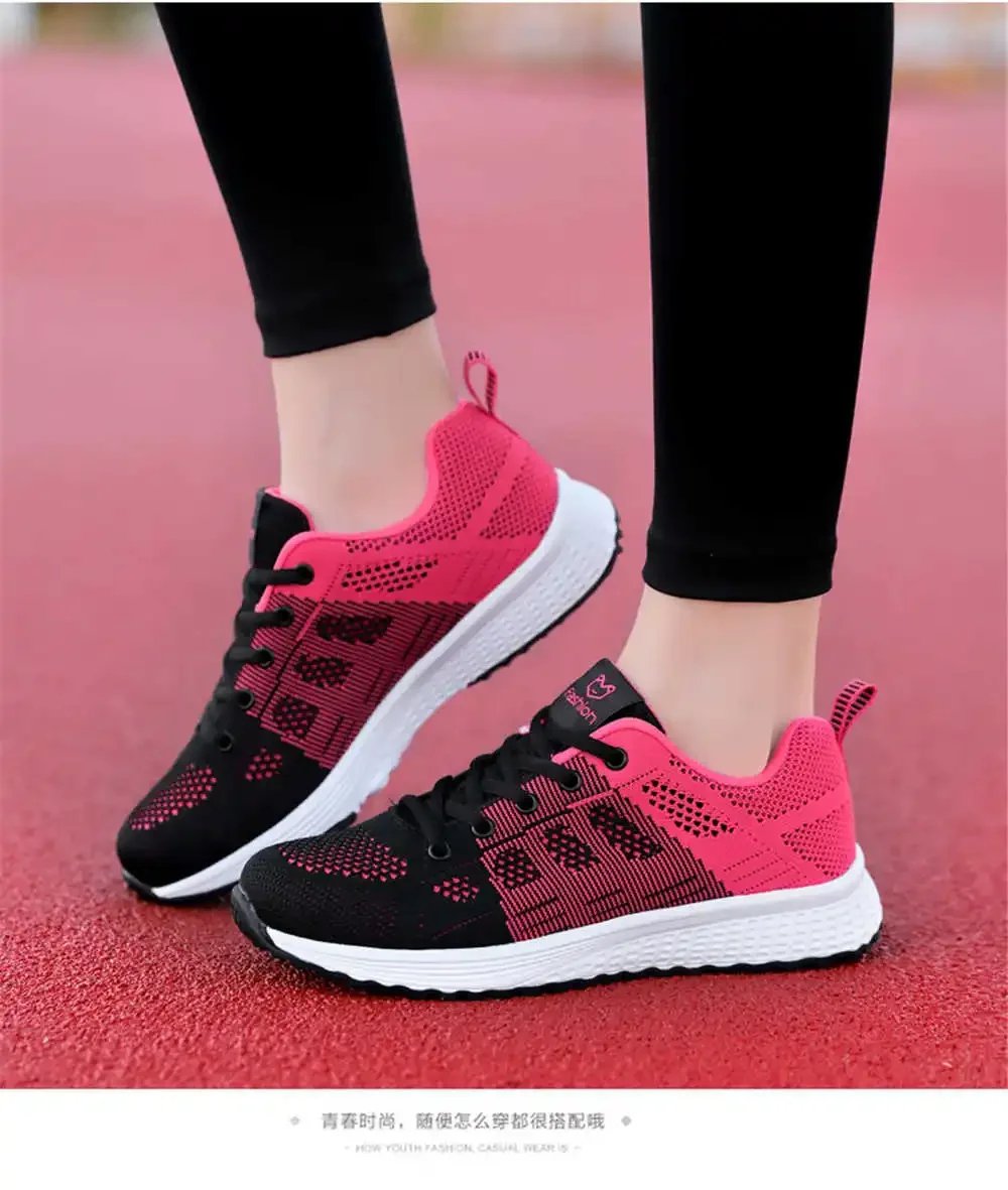 Mesh Round Toe Sneakers Woman Vulcanize Fashion Women Shoes Tennis Skates Sport Low Prices Baskettes Unique Festival