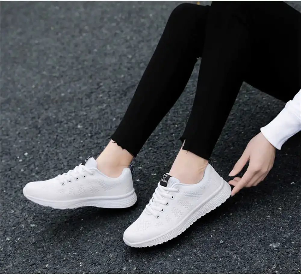 Mesh Round Toe Sneakers Woman Vulcanize Fashion Women Shoes Tennis Skates Sport Low Prices Baskettes Unique Festival