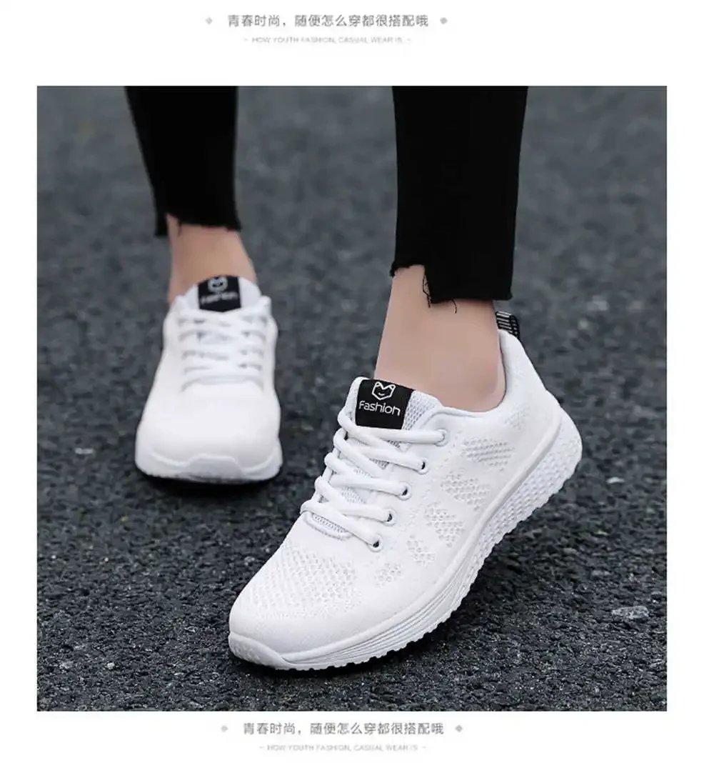 Mesh Round Toe Sneakers Woman Vulcanize Fashion Women Shoes Tennis Skates Sport Low Prices Baskettes Unique Festival