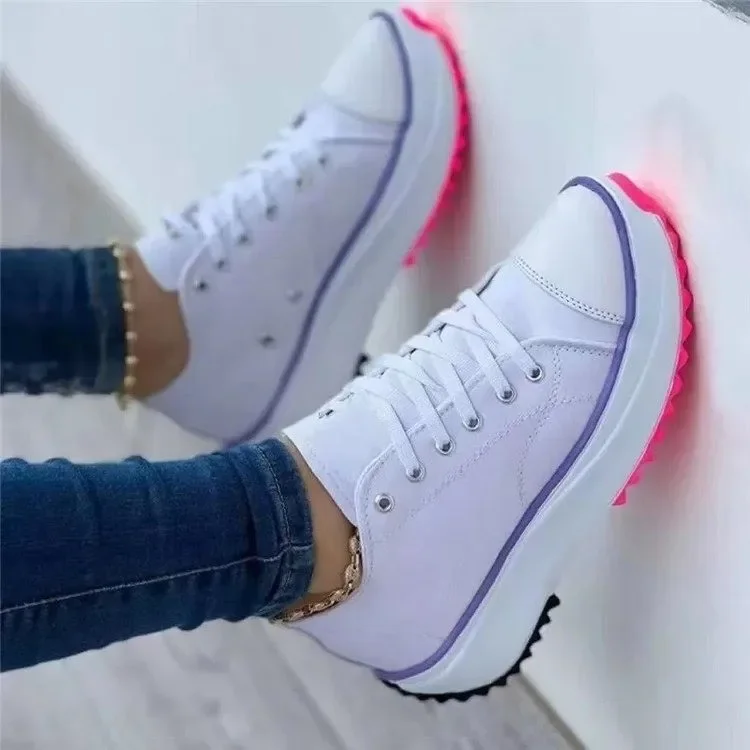 2024 New Fashion Summer Women Casual Shoes Plus Size Sneakers For Women Platform Sport Shoes Female Lace up Tennis Shoes Size 43 2024 New Fashion Summer Women Casual Shoes Plus Size Sneakers For Women Platform Sport Shoes Female Lace up Tennis Shoes Size 43