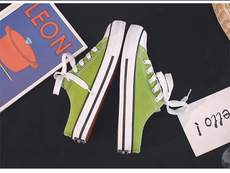 Women Canvas Shoes Low Slip-on Sneakers Female Flats Summer Slippers Casual Sneakers Spring Summer Loafers C692