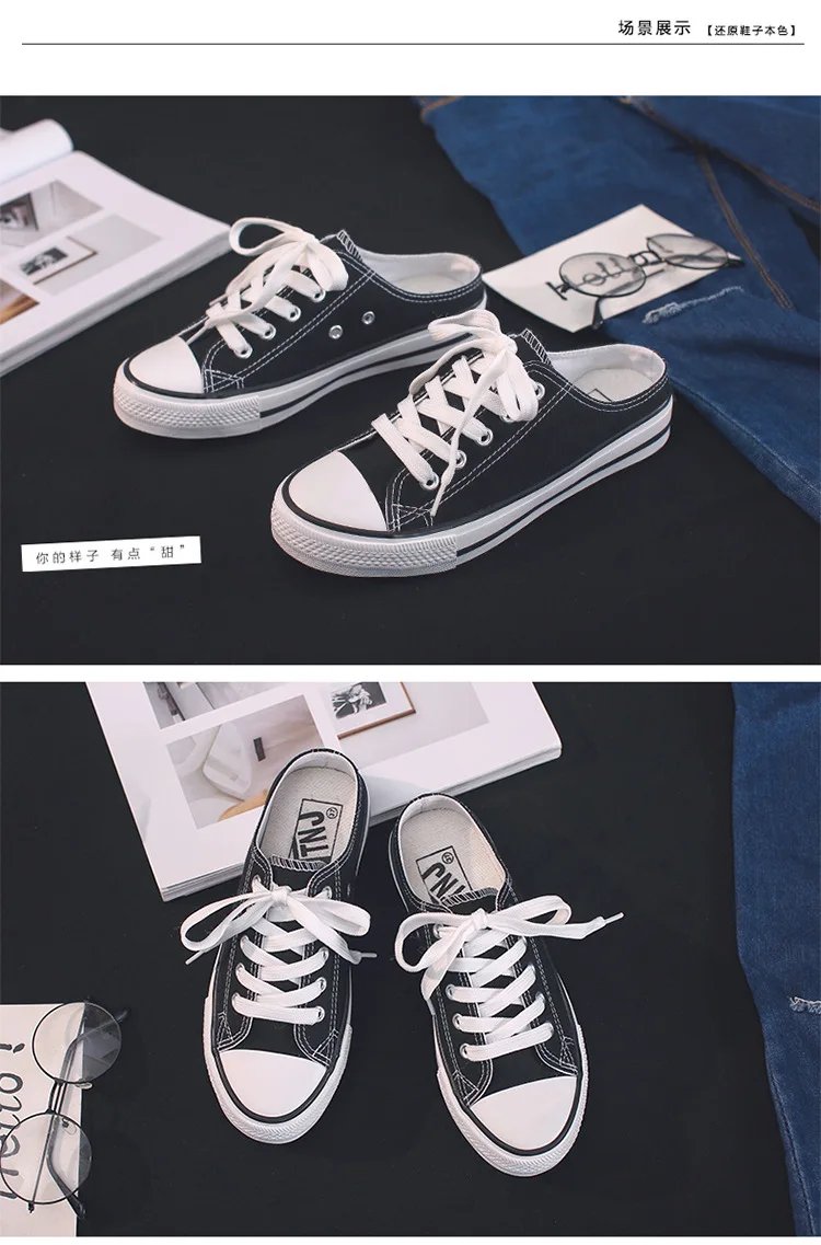 Women Canvas Shoes Low Slip-on Sneakers Female Flats Summer Slippers Casual Sneakers Spring Summer Loafers C692