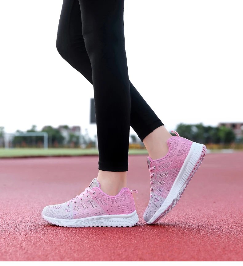 Women men Running Sneakers Lightweight Fashion Casual Flat Shoes Female Wedge Shoes Summer Mesh Breathable Woman Vulcanize Shoes