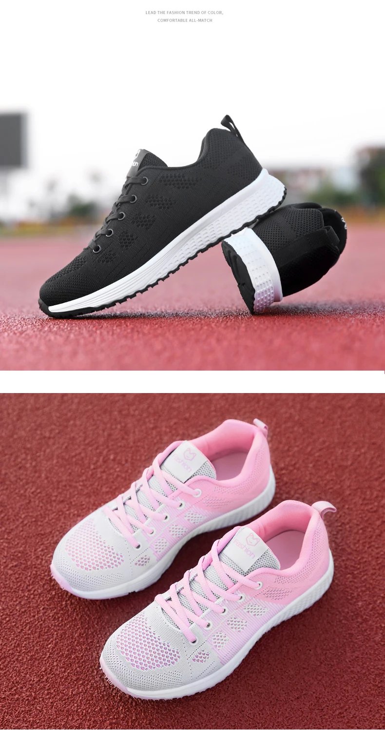 Women men Running Sneakers Lightweight Fashion Casual Flat Shoes Female Wedge Shoes Summer Mesh Breathable Woman Vulcanize Shoes