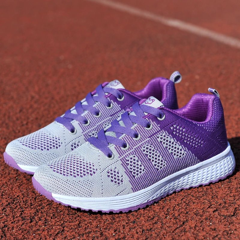 Women men Running Sneakers Lightweight Fashion Casual Flat Shoes Female Wedge Shoes Summer Mesh Breathable Woman Vulcanize Shoes