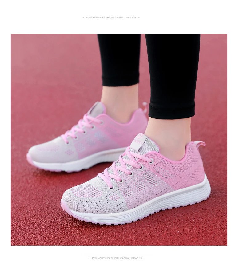 Women men Running Sneakers Lightweight Fashion Casual Flat Shoes Female Wedge Shoes Summer Mesh Breathable Woman Vulcanize Shoes